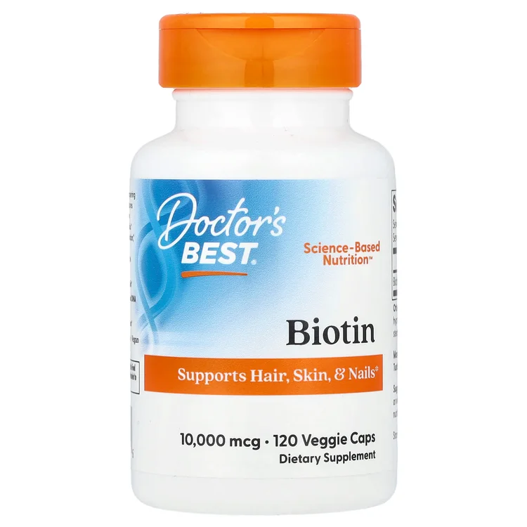 Biotin, 10,000 mcg, 120 Veggie Caps image 1