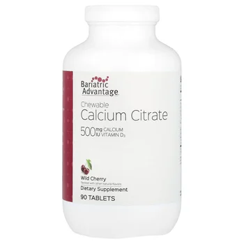 Chewable Calcium Citrate, Wild Cherry, 90 Tablets