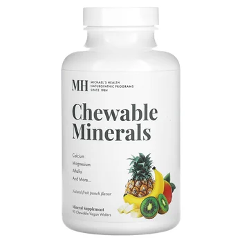 Chewable Minerals, Natural Fruit Punch, 90 Chewable Vegan Wafers