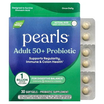 Pearls®, Adult 50+ Probiotic, 1 Billion CFU, 30 Softgels