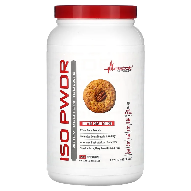 ISOpwdr, Whey Protein Isolate, Butter Pecan Cookie, 1.52 lbs (690 g) image 1