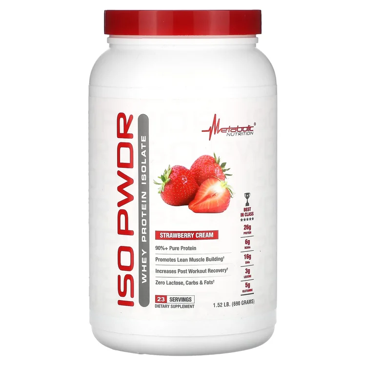 ISOpwdr, Whey Protein Isolate, Strawberry Cream, 1.52 lbs (690 g) image 1