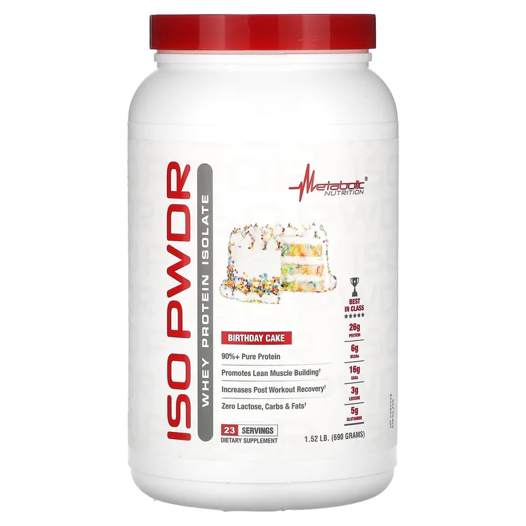 ISOpwdr, Whey Protein Isolate, Birthday Cake, 1.52 lbs (690 g) image 1