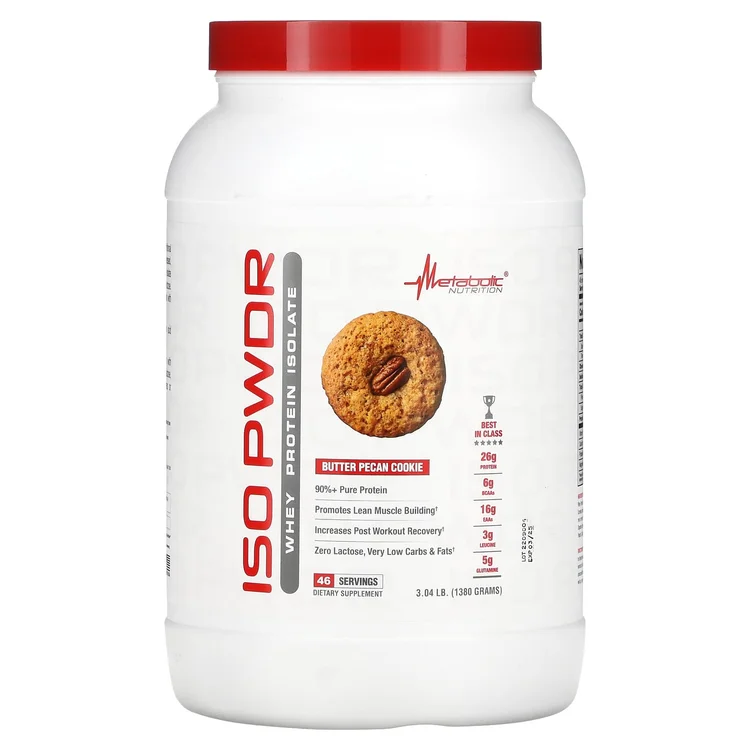 ISOpwdr, Whey Protein Isolate, Butter Pecan Cookie, 3.04 lb (1,380 g) image 1