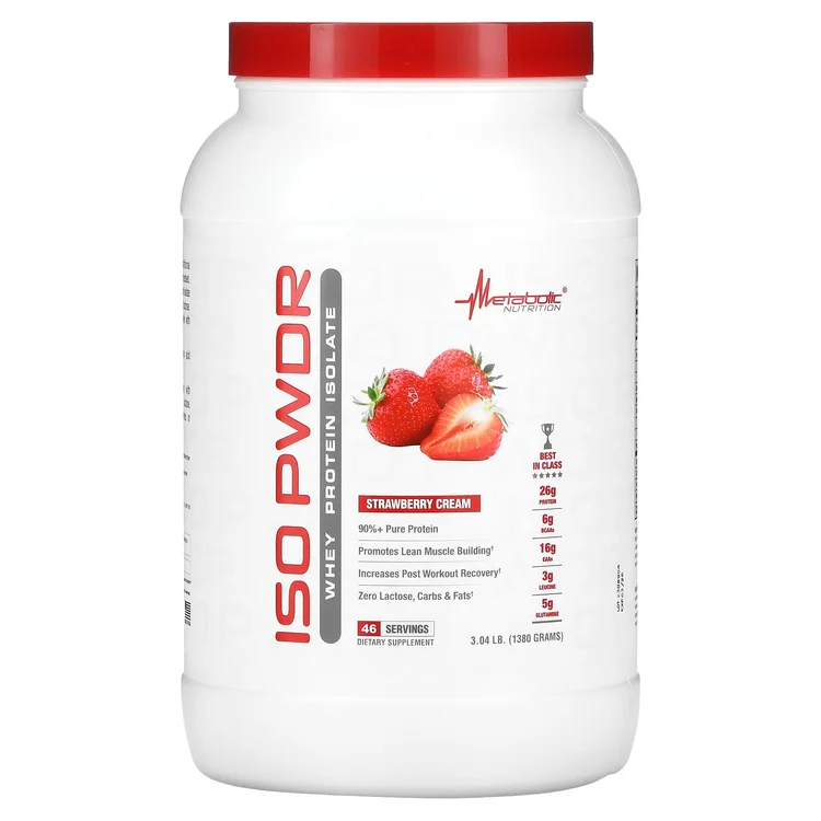 ISOpwdr, Whey Protein Isolate, Strawberry Cream, 3.04 lb (1,380 g) image 1