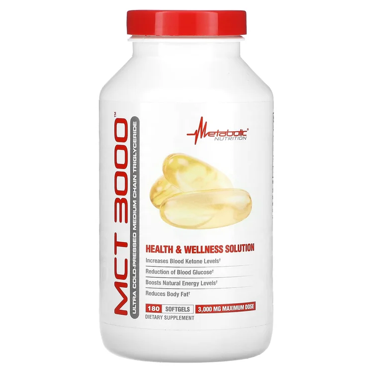MCT 3000, 180 Softgets (1,000 mg per Softgel) image 1