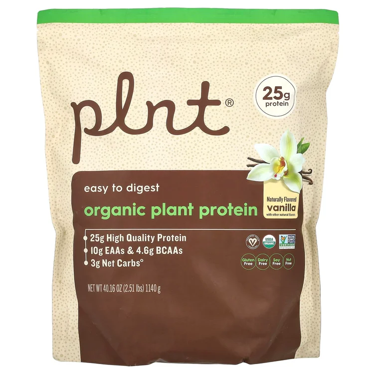 Organic Plant Protein, Vanilla, 2.51 lbs (1,140 g) image 1