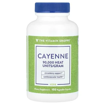 Cayenne, 100 Vegetable Capsules (450 mg per Capsule)