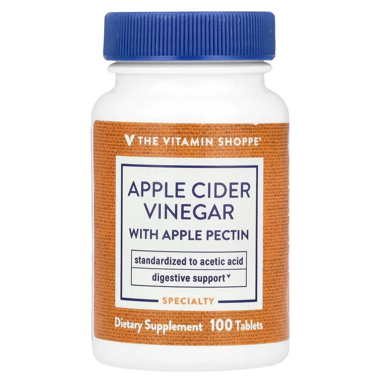 Apple Cider Vinegar With Apple Pectin, 100 Tablets image 1