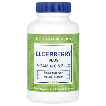 Elderberry Plus Vitamin C & Zinc, 90 Vegetable Capsules