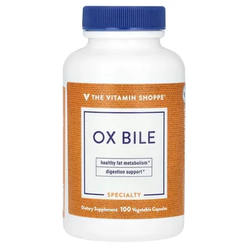 Ox Bile, 100 Vegetable Capsules (125 mg per Capsule)