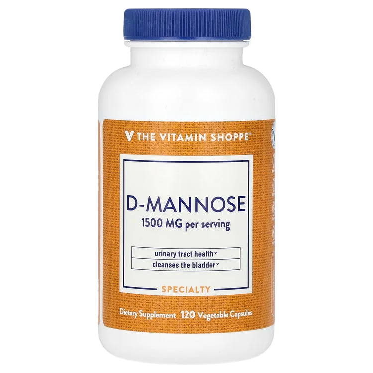 D-Mannose, 120 Vegetable Capsules (500 mg per Capsule) image 1