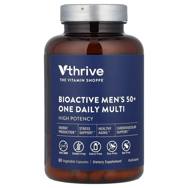 Bioactive Men's 50+ One Daily Multi, 60 Vegetable Capsules image 1
