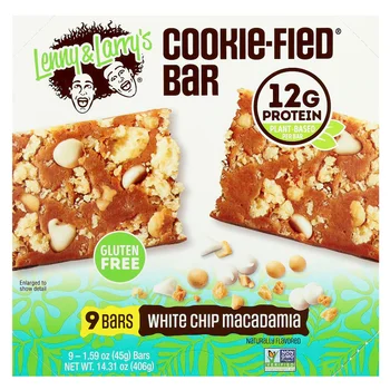 Cookie-Fied® Bar, White Chip Macadamia, 9 Bars, 1.59 oz (45 g) Each