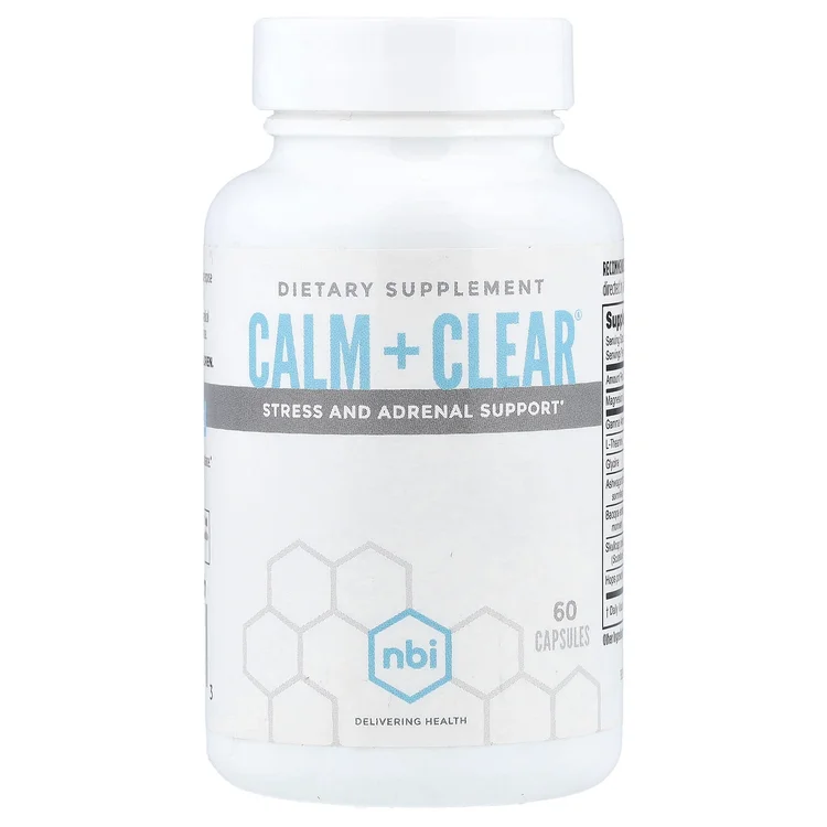 Calm + Clear®, Stress and Adrenal Support, 60 Capsules image 1