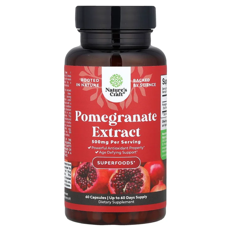 Pomegranate Extract , 500 mg, 60 Capsules image 1