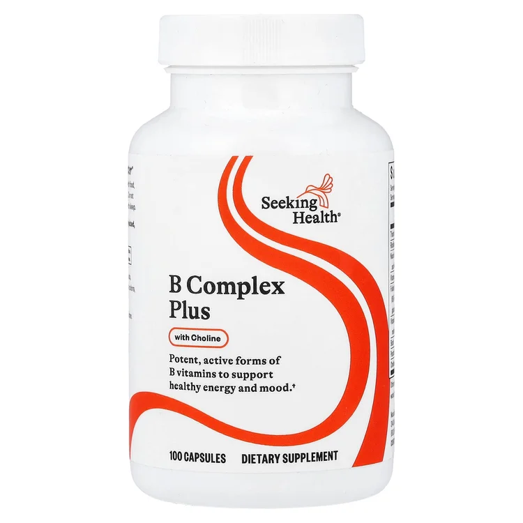 B Complex Plus With Choline, 100 Capsules image 1