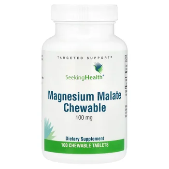 Magnesium Malate Chewable, 100 mg, 100 Chewable Tablets