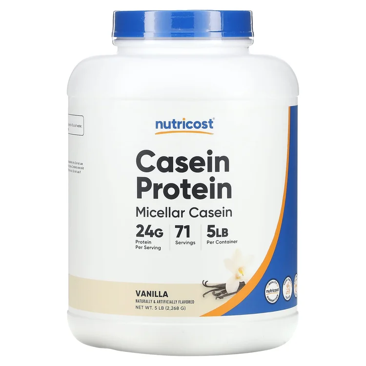 Casein Protein, Vanilla, 5 lb (2,268 g) image 1