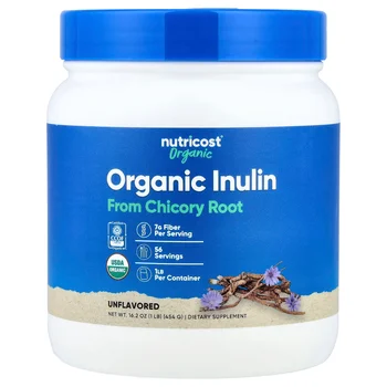 Organic Inulin Powder, Unflavored, 16.2 oz (454 g)