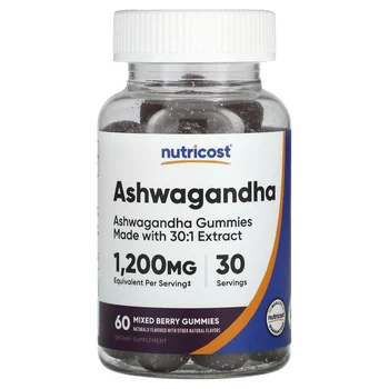 Ashwagandha Gummies, Mixed Berry, 60 Gummies (600 mg per Gummy)