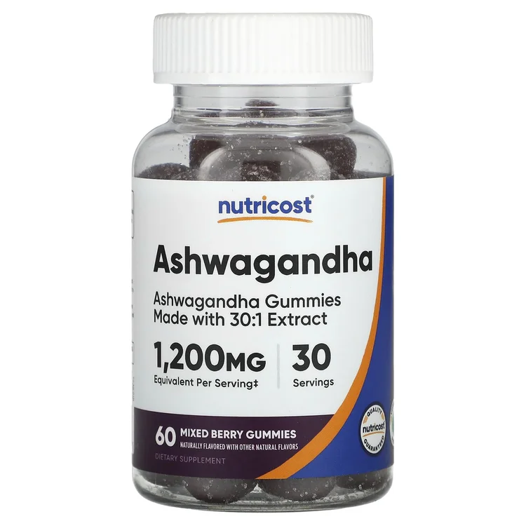Ashwagandha Gummies, Mixed Berry, 60 Gummies (600 mg per Gummy) image 1