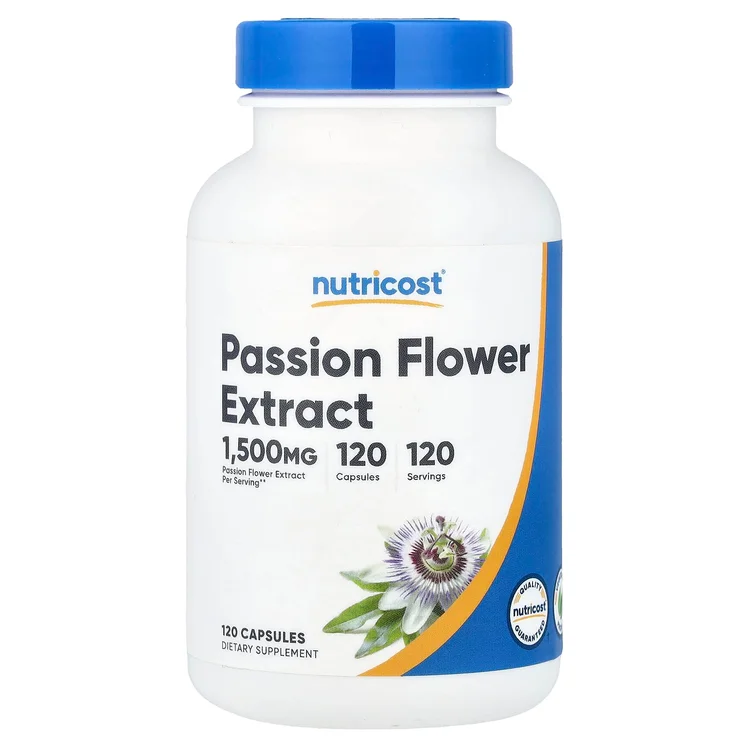 Passion Flower Extract, 1,500 mg, 120 Capsules image 1