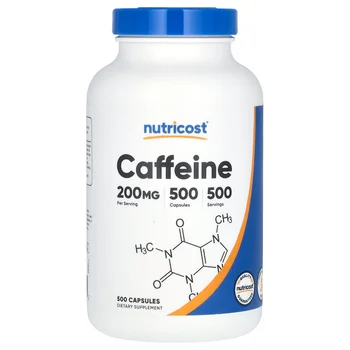 Caffeine, 200 mg, 500 Capsules
