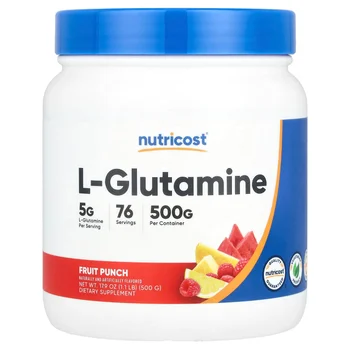 L-Glutamine, Fruit Punch , 17.9 oz (500 g)