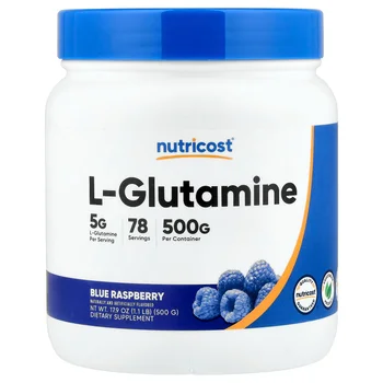 L-Glutamine, Blue Raspberry, 17.9 oz (500 g)