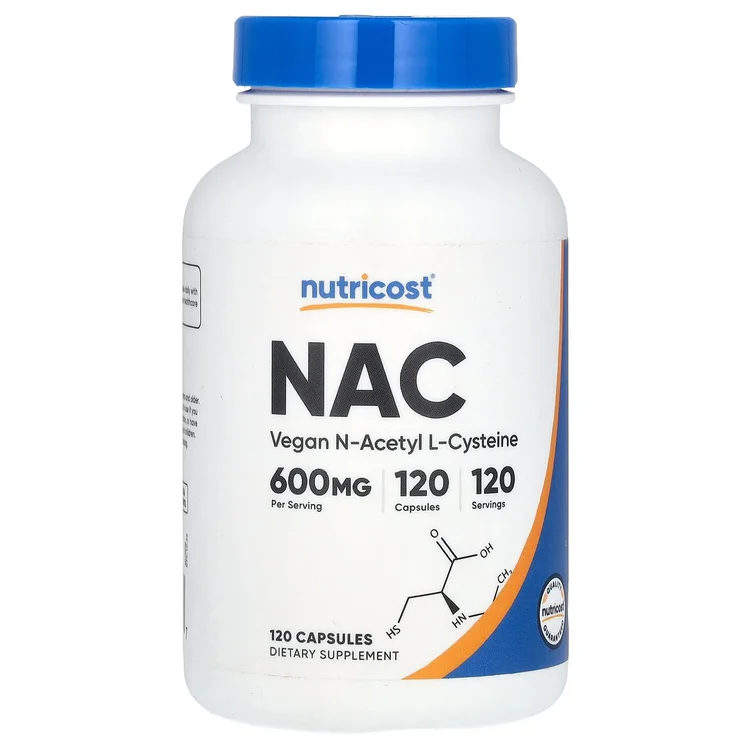 NAC, Vegan N-Acetyl L-Cysteine, 600 mg, 120 Capsules image 1