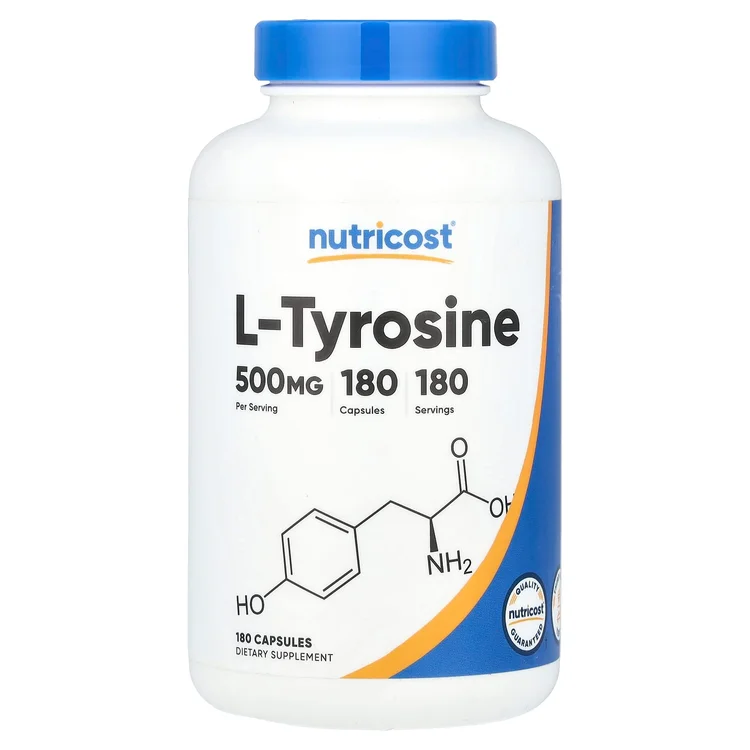 L-Tyrosine, 500 mg, 180 Capsules image 1