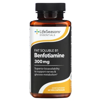 Fat Soluble B1 Benfotiamine, 60 Veg Capsules (150 mg per Capsule)