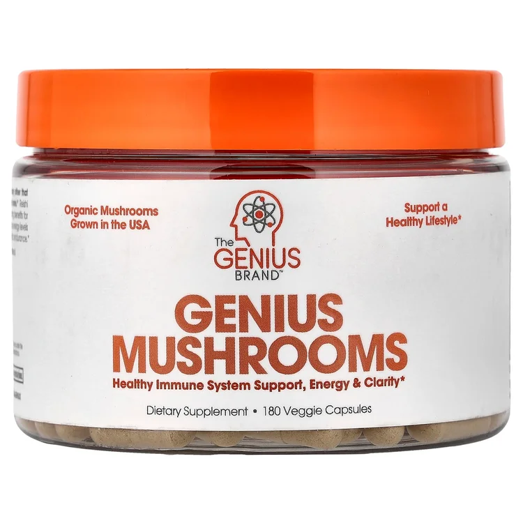 Genius Mushrooms, 180 Veggie Capsules image 1