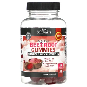 Beet Root Gummies, Sugar Free, 60 Gummies (250 mg per Gummy)