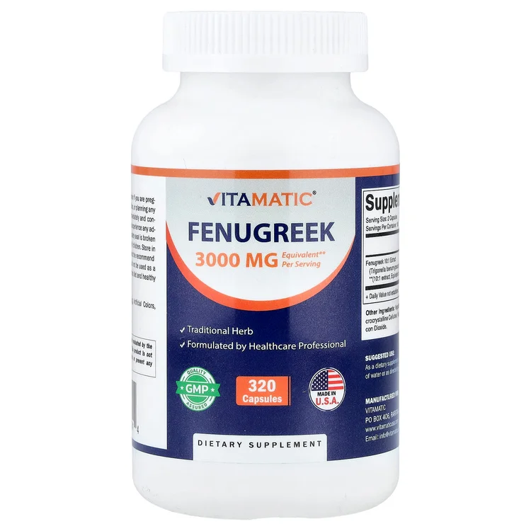 Fenugreek, 320 Capsules (150 mg per Capsule) image 1