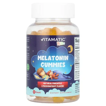 Kids, Melatonin Gummies, Pineapple & Passionfruit, 90 Count