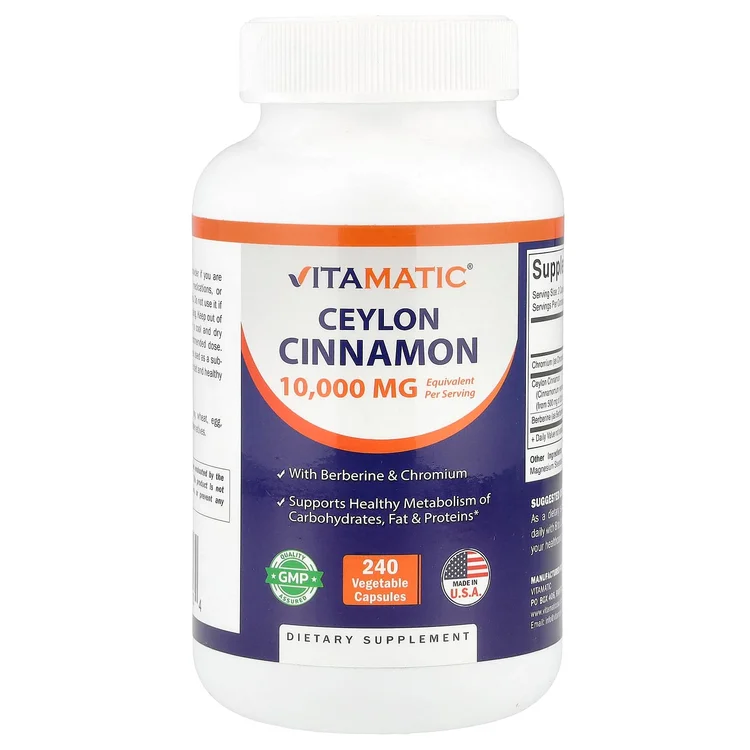 Ceylon Cinnamon, 240 Vegetable Capsules image 1