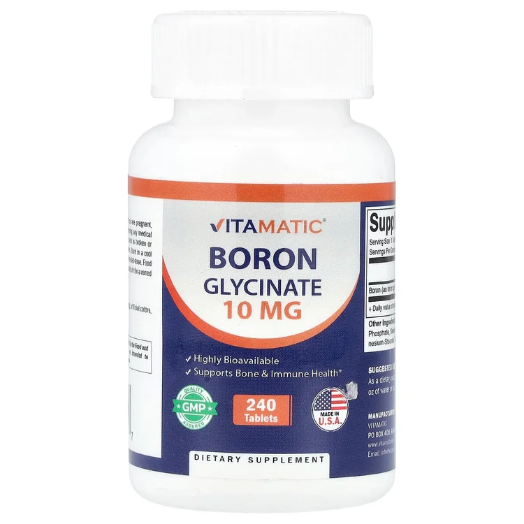 Boron Glycinate, 10 mg, 240 Tablets image 1