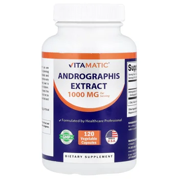 Andrographis Extract, 120 Vegetable Capsules (500 mg per Capsule)