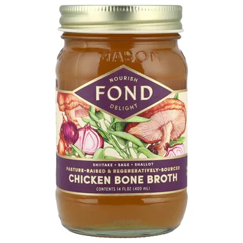 Chicken Bone Broth, Shiitake & Sage, 14 fl oz (400 ml)