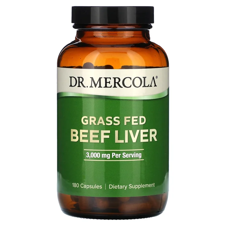 Grass Fed Beef Liver, 180 Capsules (500 mg per Capsule) image 1