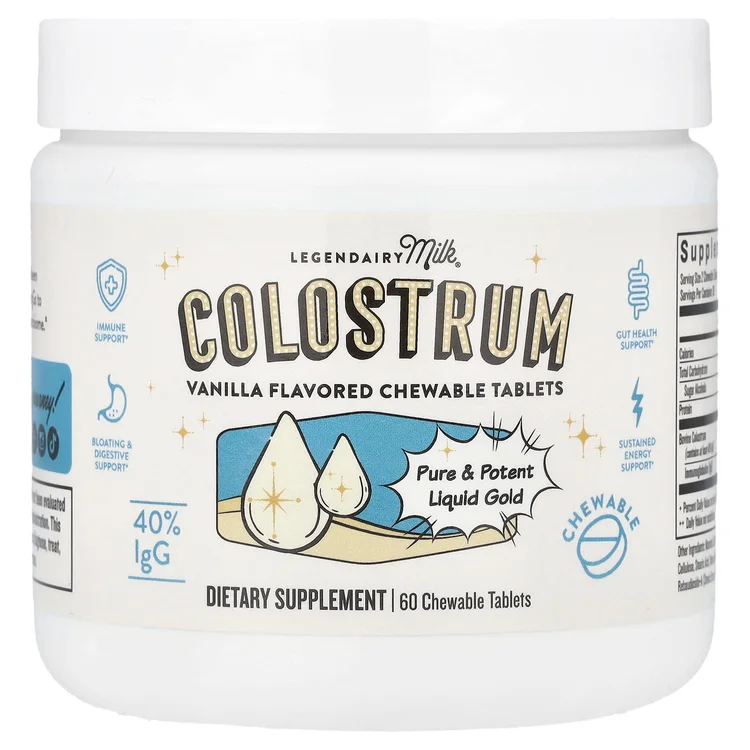 Colostrum, Vanilla, 60 Chewable Tablets image 1