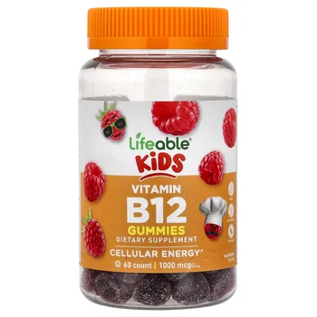 Kids Vitamin B12 Gummies, Raspberry, 60 Gummies