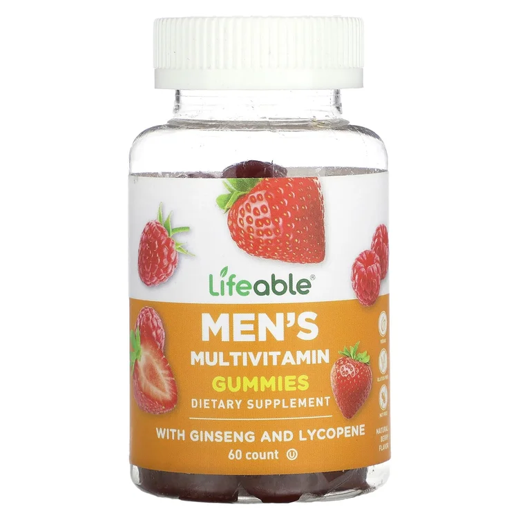 Men's Mutivitamin Gummies, Natural Berry, 60 Gummies image 1