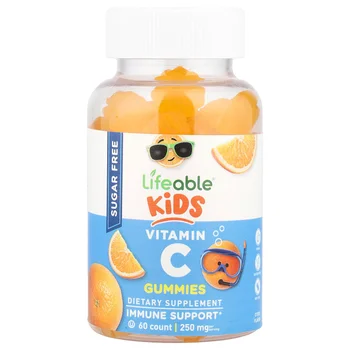 Kids, Vitamin C Gummies, Sugar Free, Citrus, 60 Gummies (125 mg per Gummy)