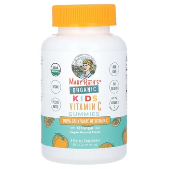 Organic Kids Vitamin C Gummies, Orange, 60 Gummies (45 mg per Gummy)