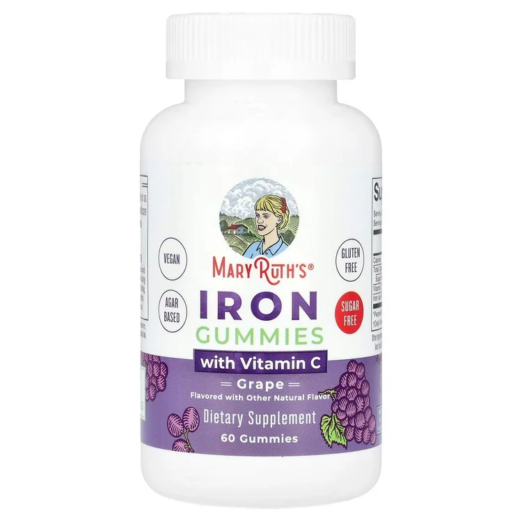 Iron Gummies with Vitamin C, Grape, 60 Gummies image 1