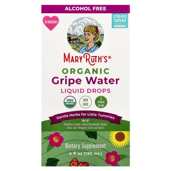 Organic Gripe Water Liquid Drops, Newborn+, 4 fl oz (120 ml)