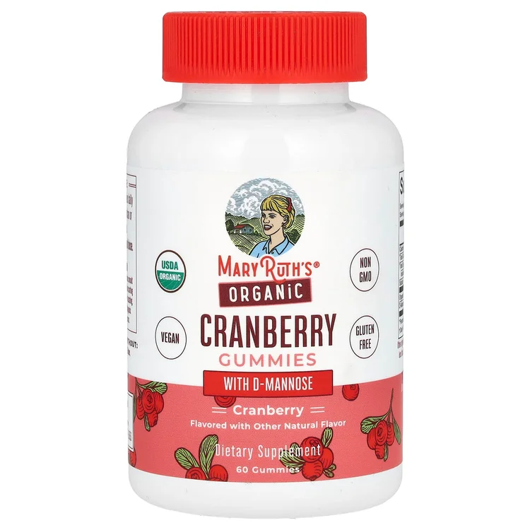 Organic Cranberry Gummies with D-Mannose, 60 Gummies image 1